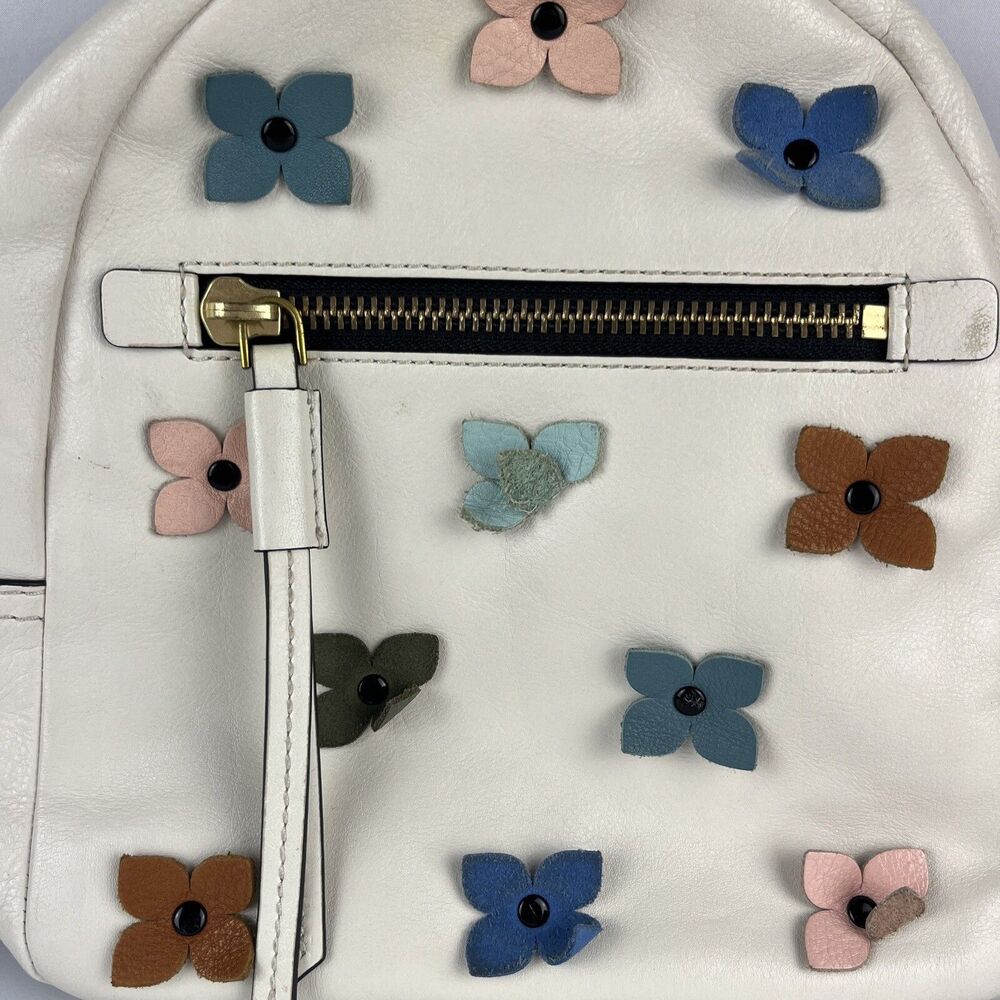 Fossil Multi-Color Florals Off White Leather Smal… - image 2